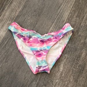 Multicolor Tie Dye PINK Bikini Bottom